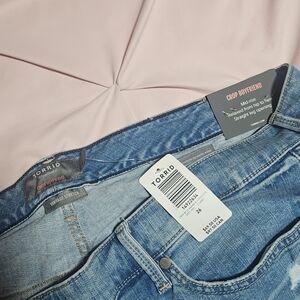 Torrid Vintage Stretch Crop Blue Boyfriend Jeans